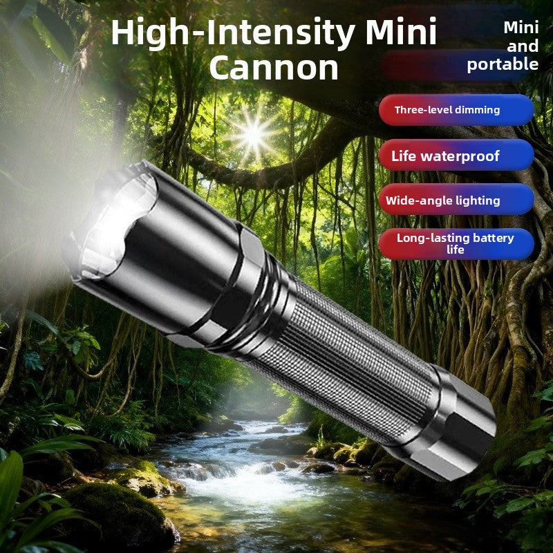 Rechargeable high-intensity flashlight