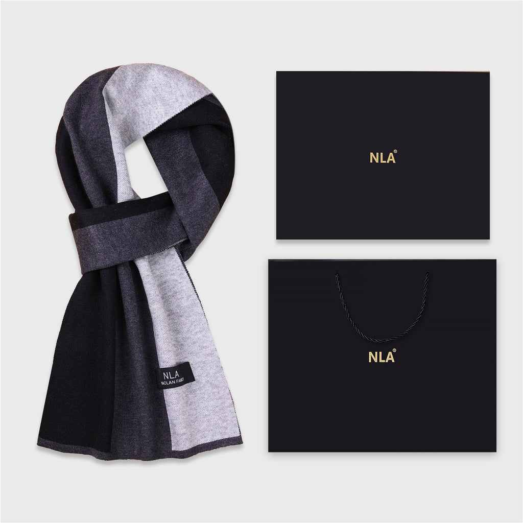 Men's Wool Scarf Men's Winter Warm Knitted Scarf teemdrop
