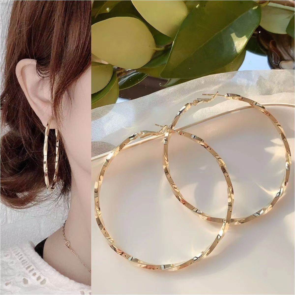 Big ring earrings
