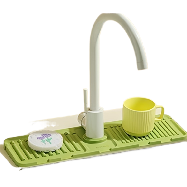 Foldable Silicone Faucet Drainage Mat Splash Guard for Kitchen Sink Countertop teemdrop