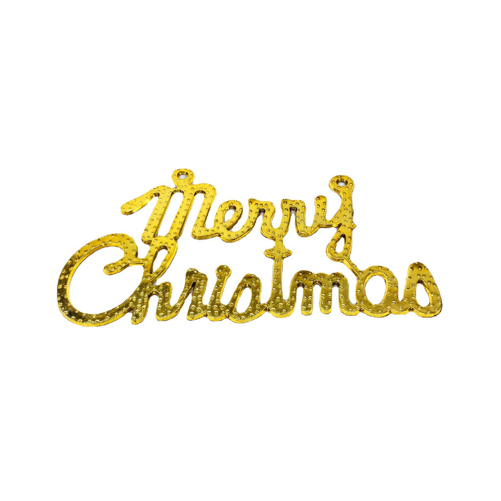 Alphabet Plastic Christmas Hanging Ornaments Gold Silver Red Letters for Xmas Tree Wreath Party Decoration