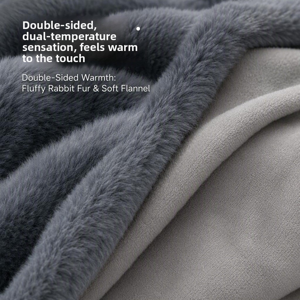 Rabbit Fur Electric Heating Blanket