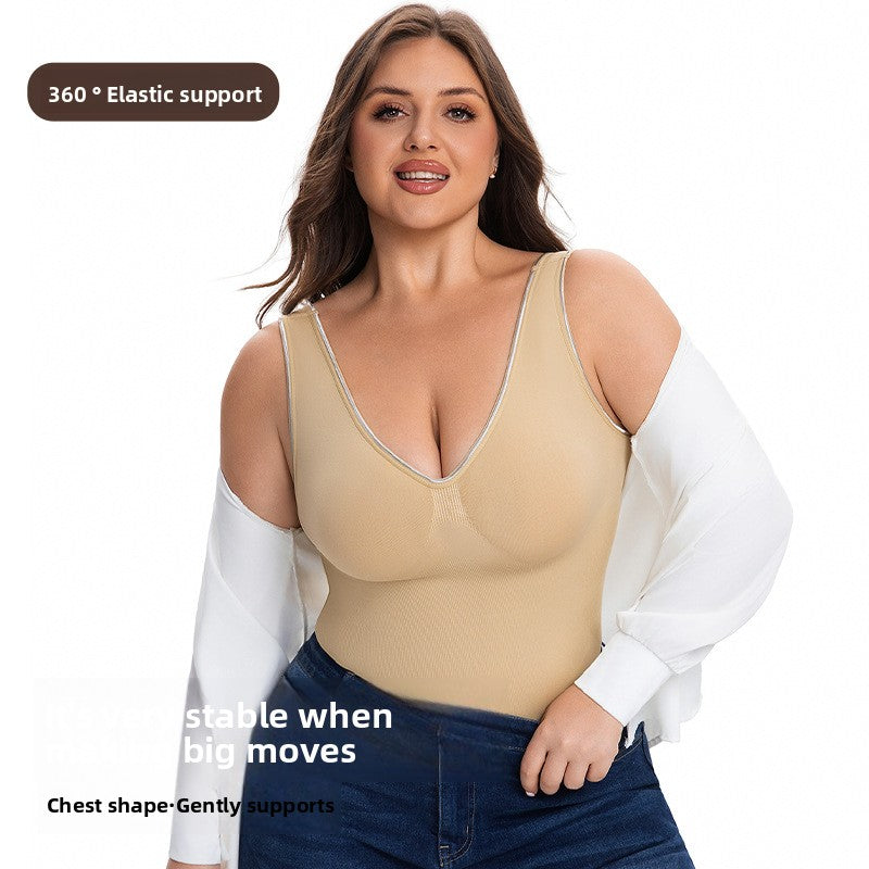 Women's Plus Size Seamless Quick-Dry Shockproof Yoga Fitness Tank Top