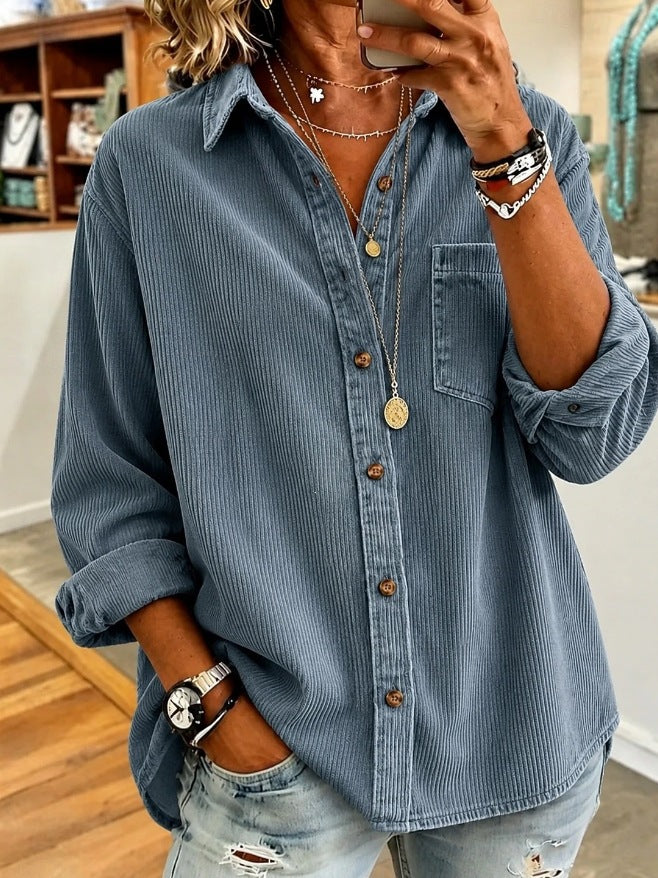 Casual loose-fitting thick shirt teemdrop