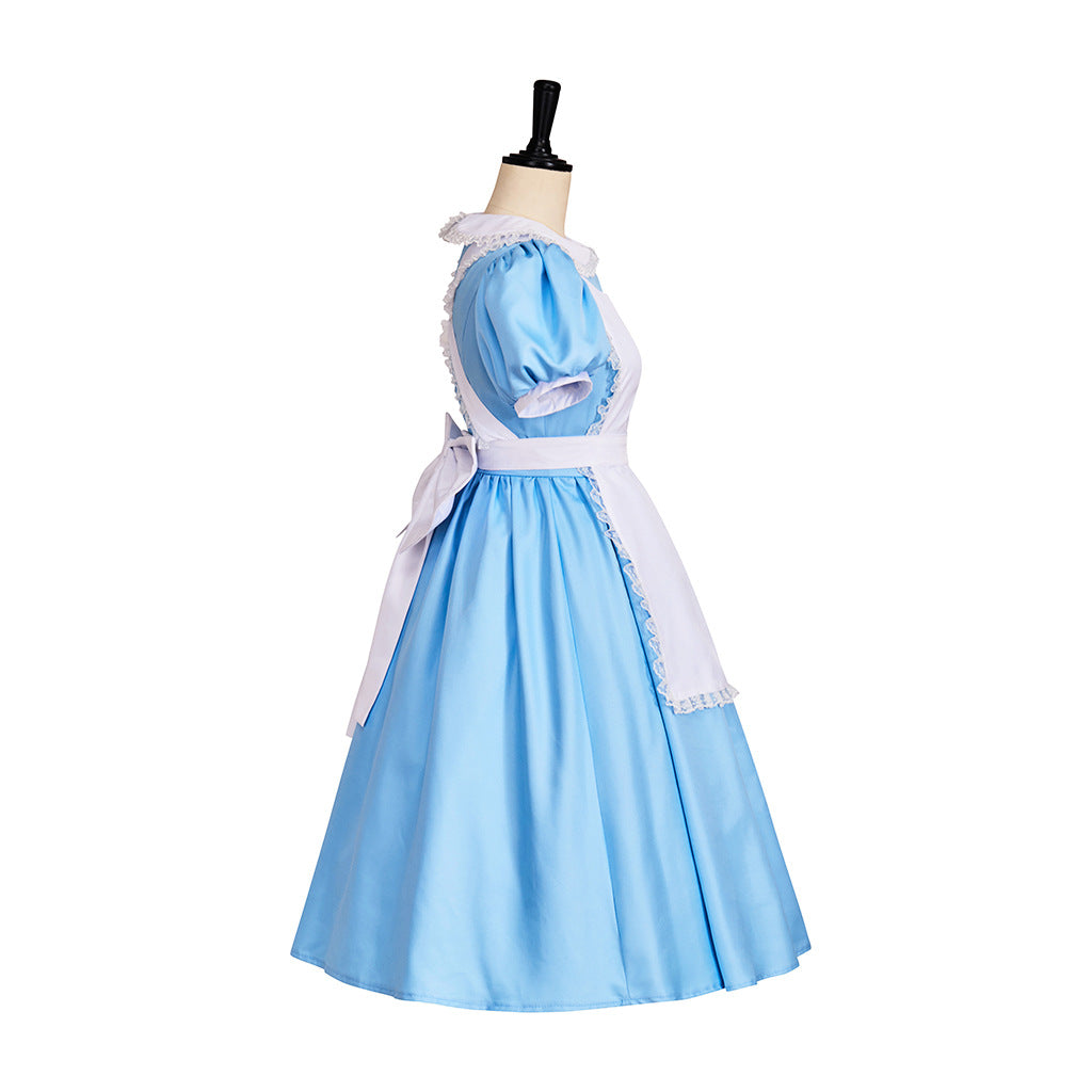 Women's Alice in Wonderland Cosplay Costume Maid Dress for Halloween teemdrop