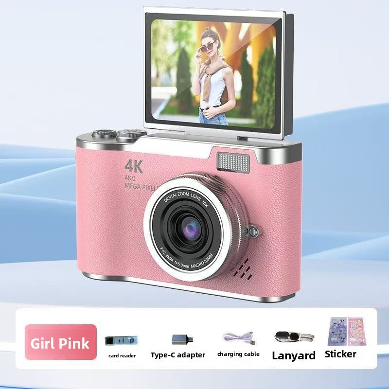4K Digital Camera Retro CCD Style HD Selfie Camera with Phone Transfer for Students and Travel Photography teemdrop