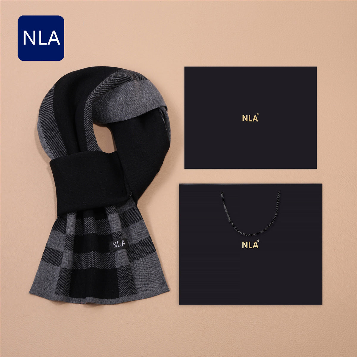 Men's Wool Scarf Men's Winter Warm Knitted Scarf teemdrop