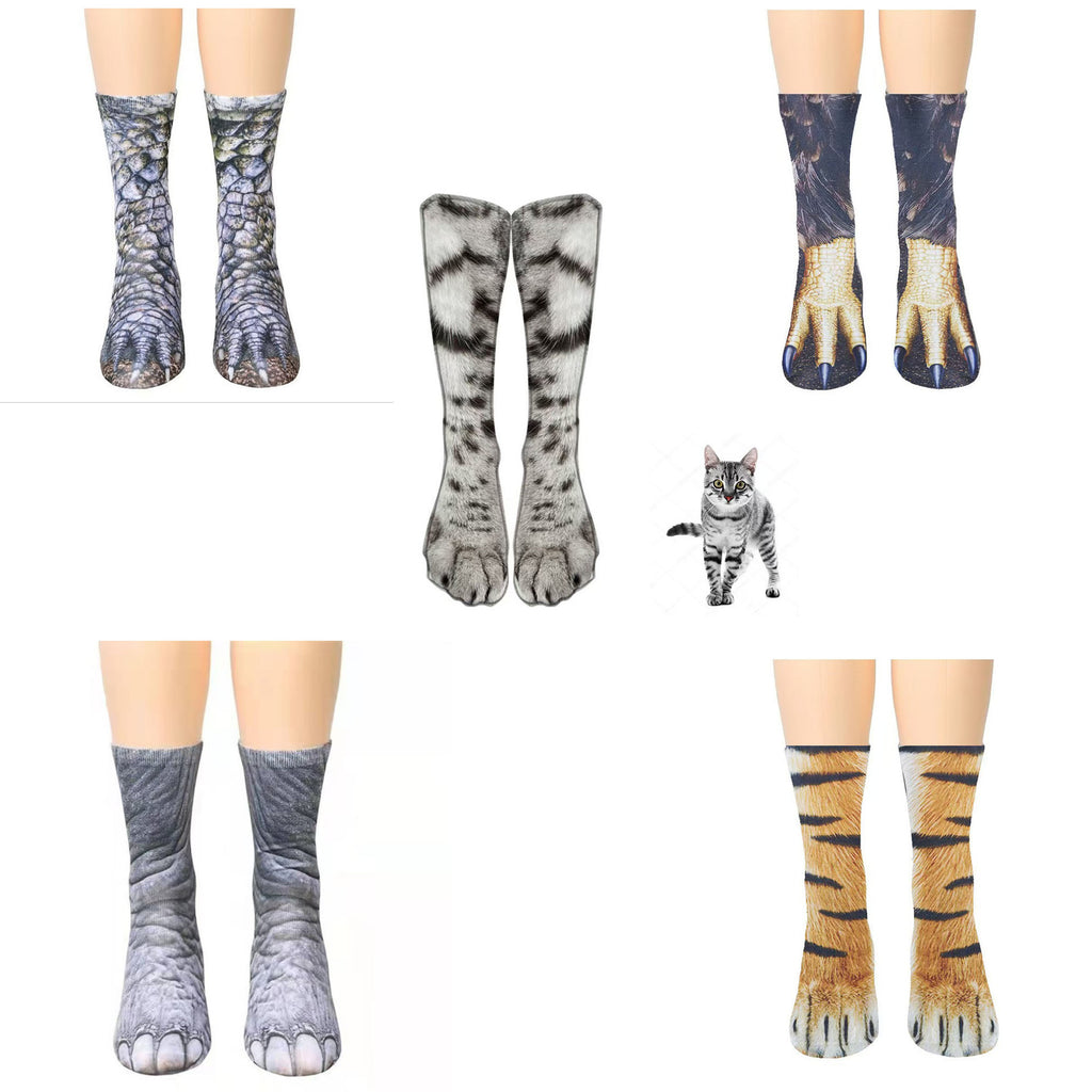 Animal Paw Print Novelty Socks