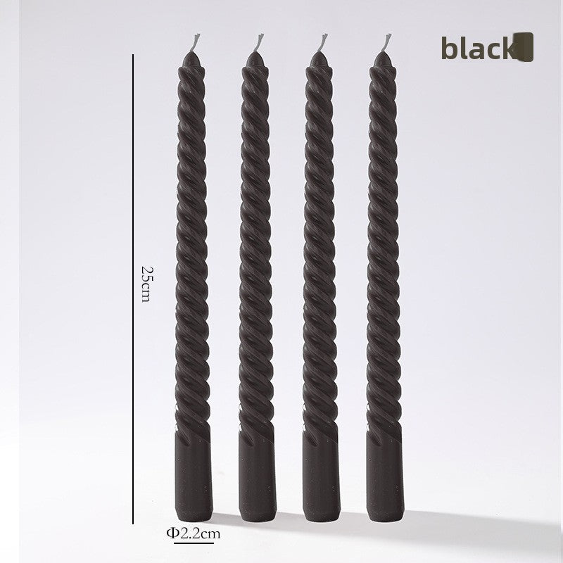 Vintage spiral long rod candle teemdrop