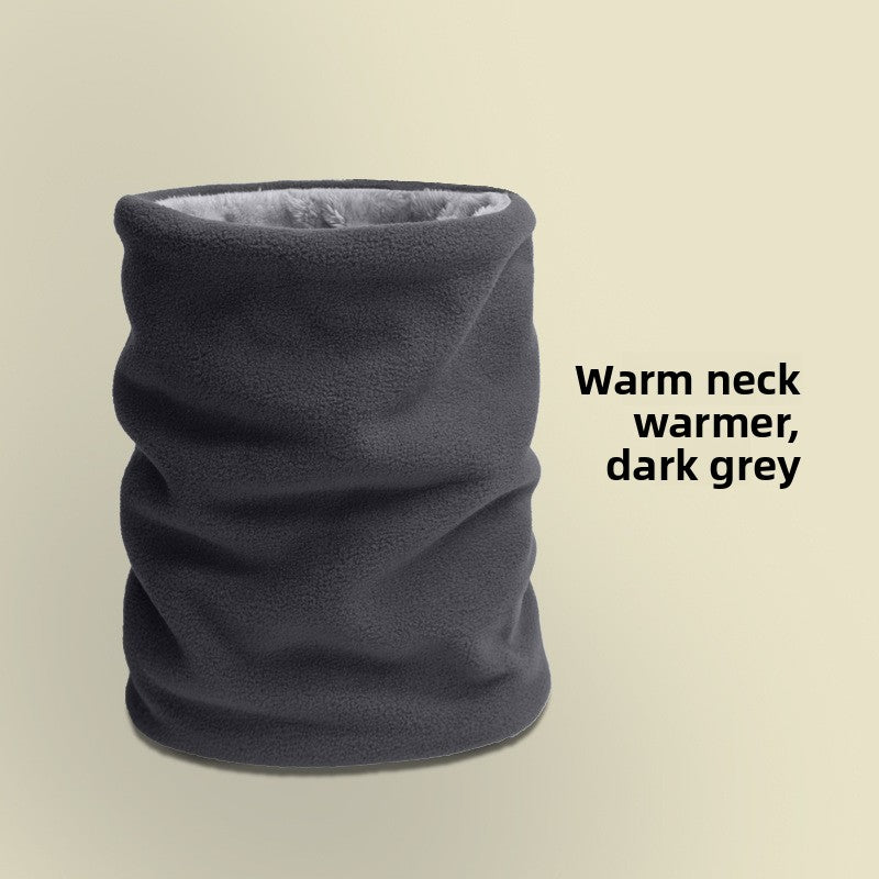 Winter Windproof Fleece-Lined 2-in-1 Face Mask Hat Scarf Set teemdrop