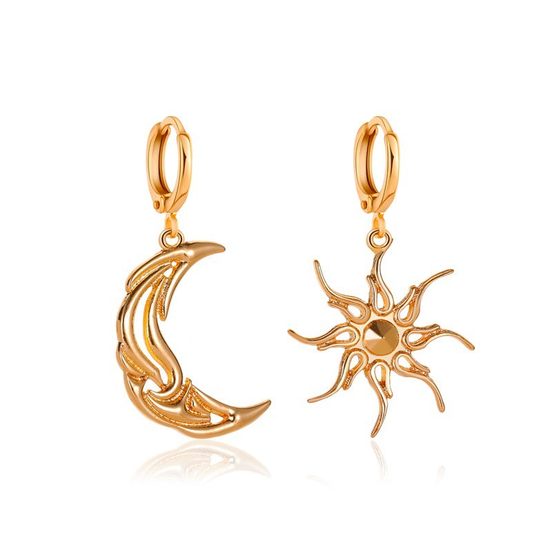 Sun and moon earrings