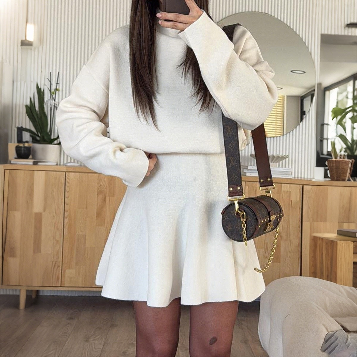 Elegant knitted two-piece sportswear set teemdrop