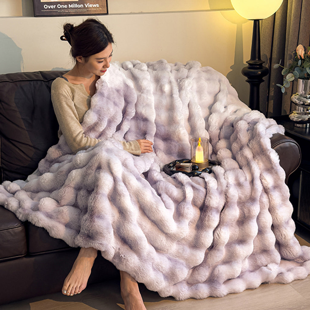 Plush milk velvet blanket teemdrop