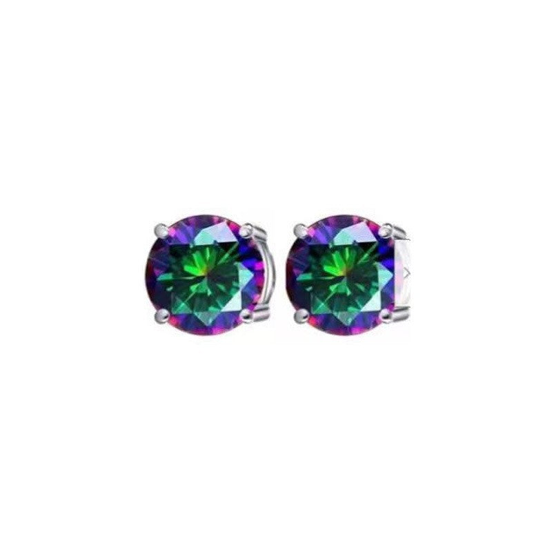 Unisex Magnetic Zircon Ear Clips Non Pierced Stud Earrings