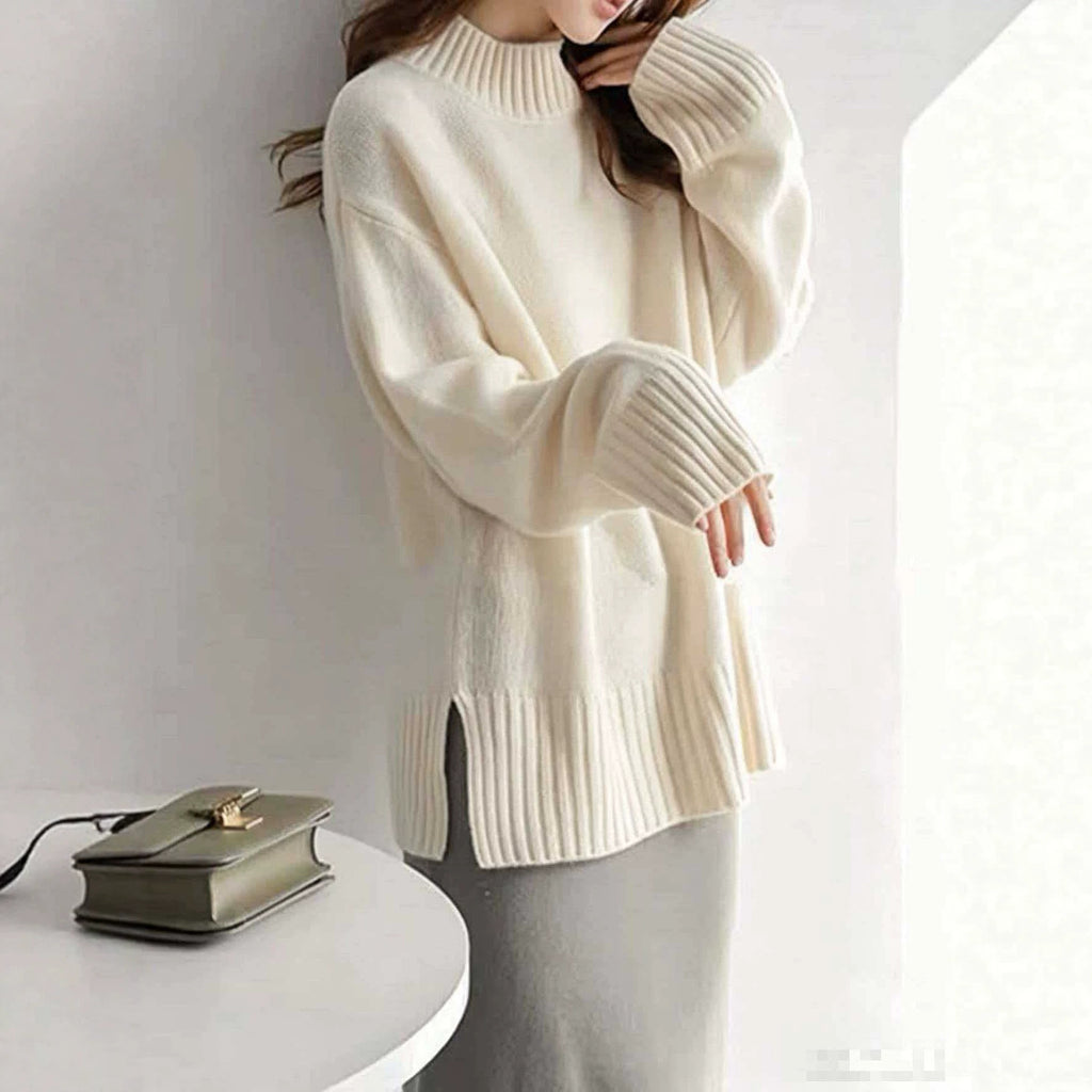 Base-layer pullover knit sweater teemdrop