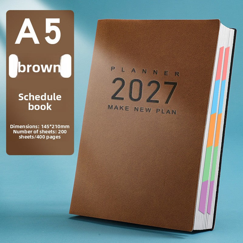 A5 Sheepskin Planner Business Notebook