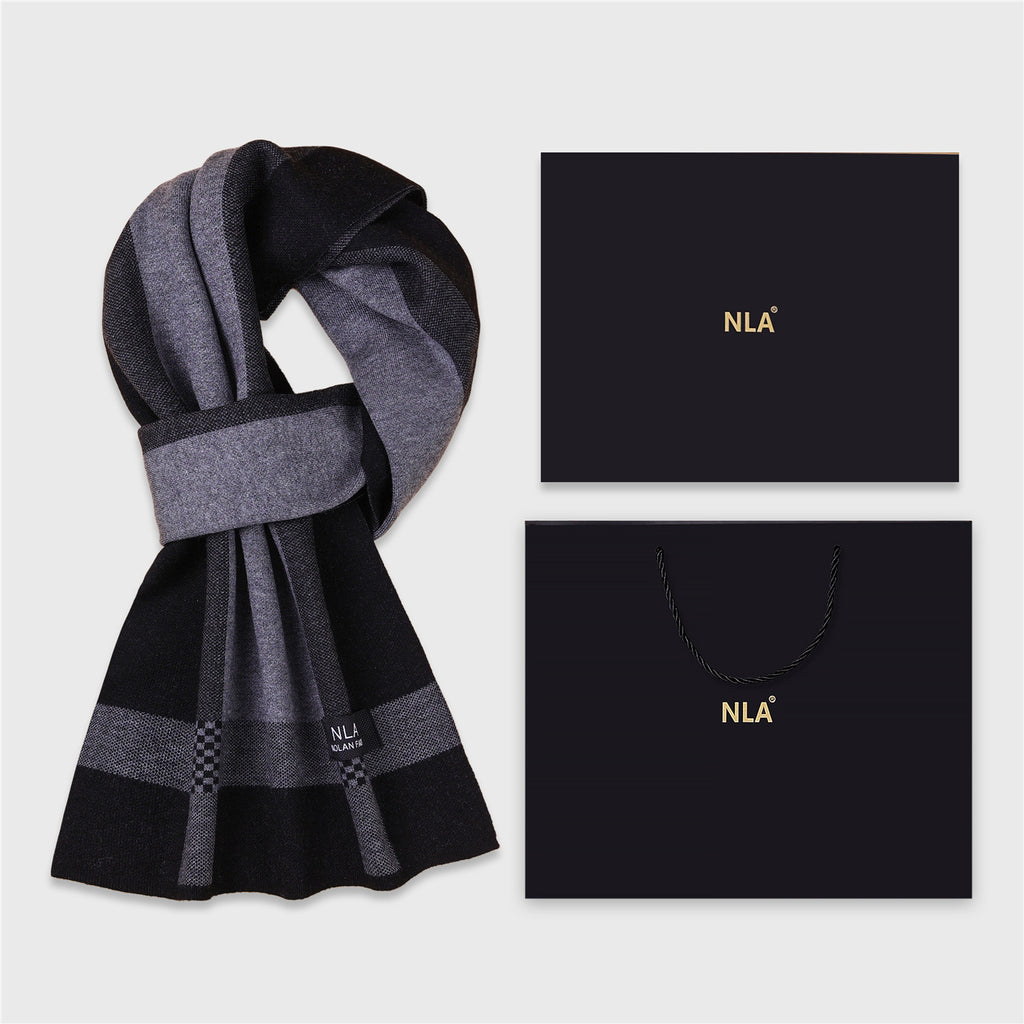 Men's Wool Scarf Men's Winter Warm Knitted Scarf teemdrop