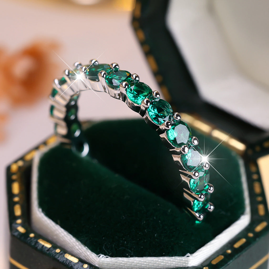 Women's Simple Electroplated Copper Ring with Micro-Inlaid Zircon Geometric Design teemdrop