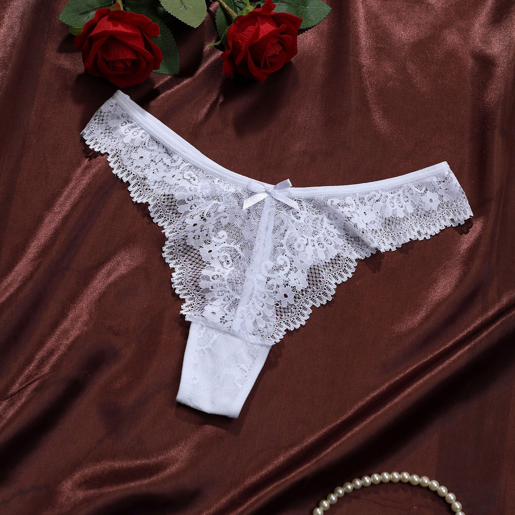 Lace Jacquard Womens Thong Underwear