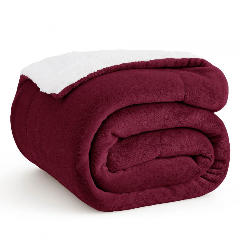 Double-Sided Warm Plush Flannel Blanket teemdrop