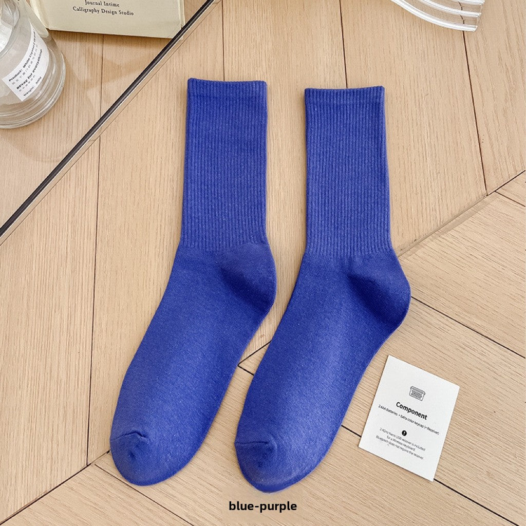 Unisex Combed Cotton Mid-Calf Socks teemdrop