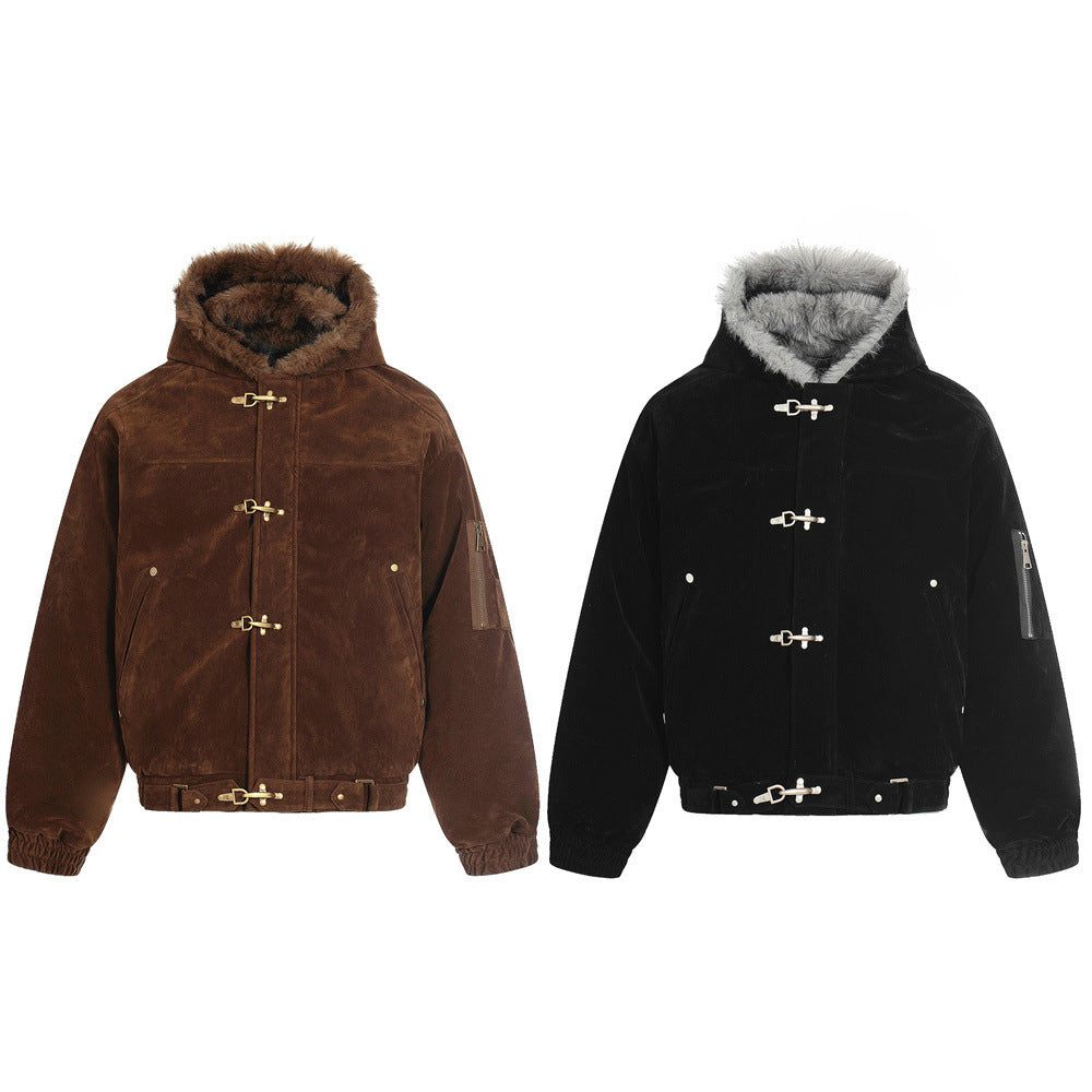 Men's cotton coat with hood teemdrop