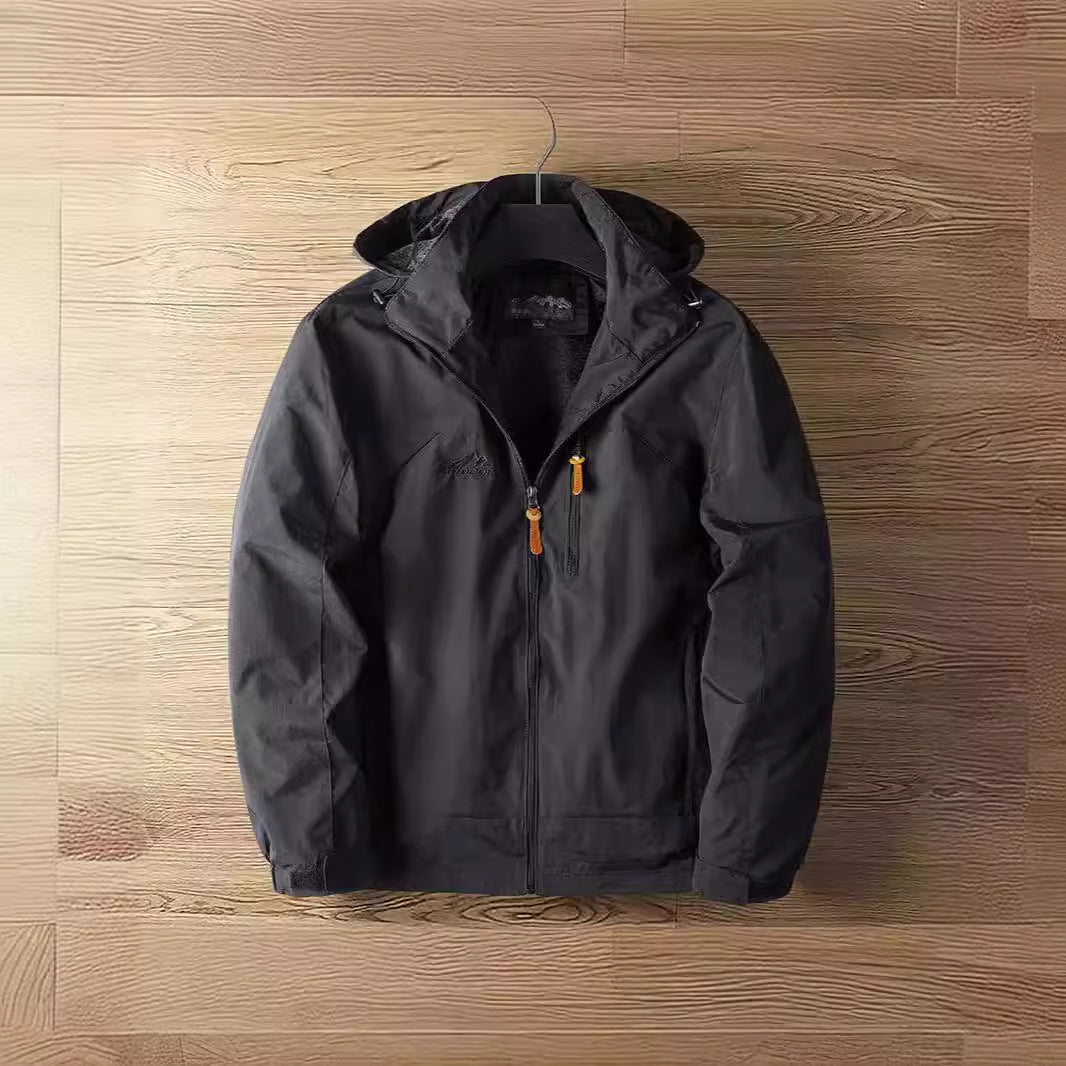 Men's Lightweight Nylon Hooded Windbreaker Sports Jacket teemdrop