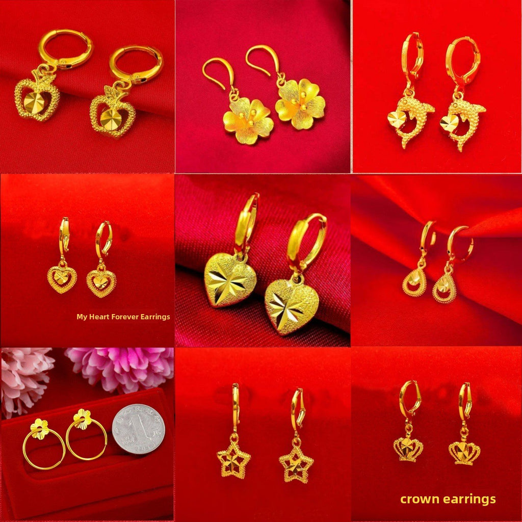 Women's Gold-Plated Alloy Earrings