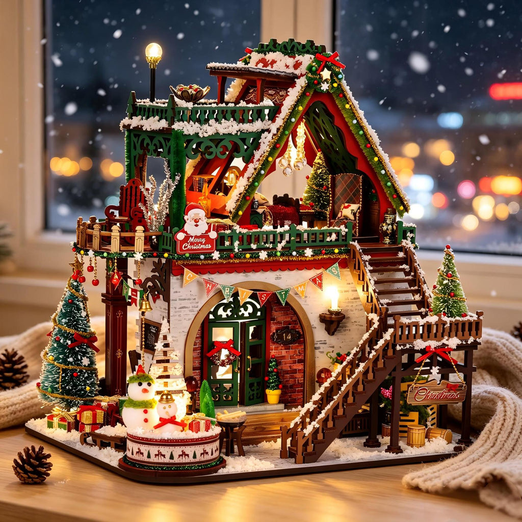DIY Wooden Christmas House Ornament
