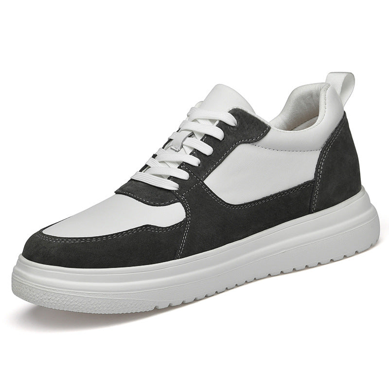 Men Breathable Hidden Height Increasing Casual Sneakers Lightweight Slip On Flat Shoes teemdrop