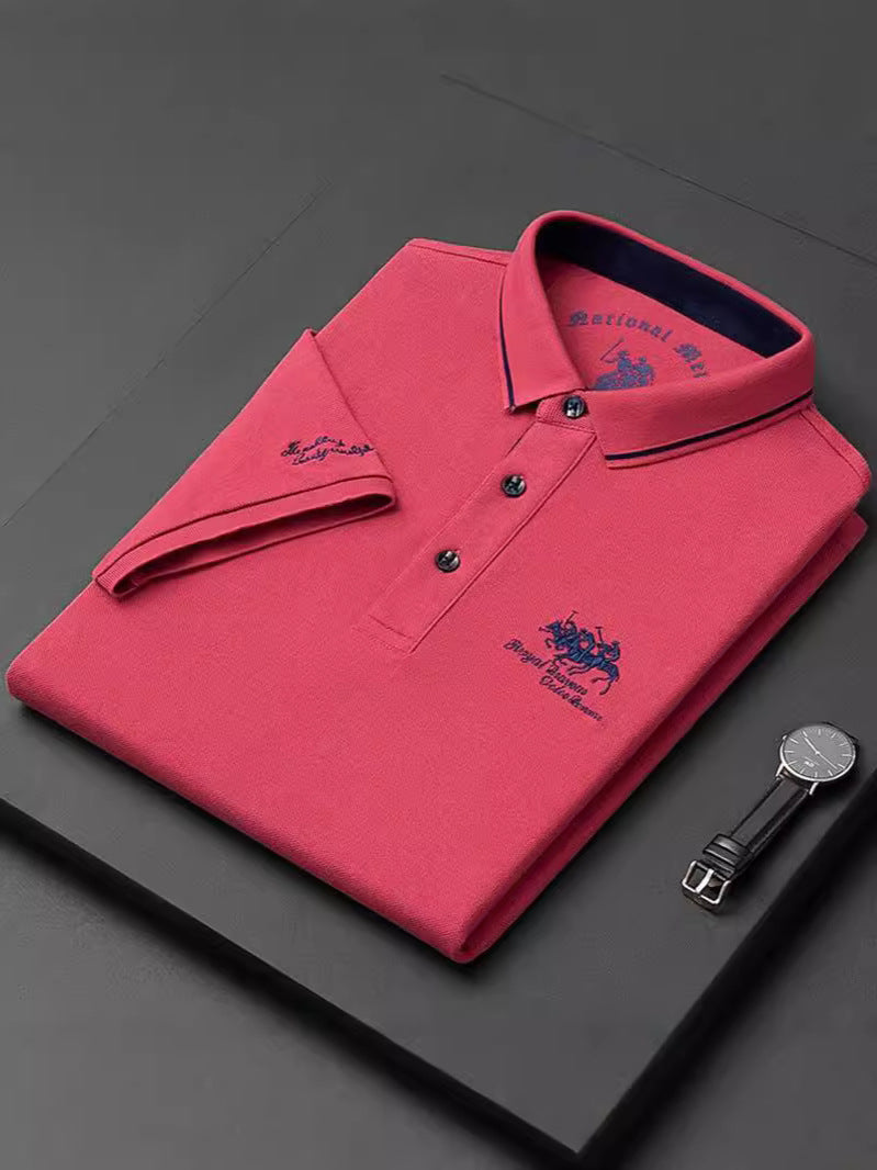 Men's Short Sleeve Embroidered Polo Shirt
