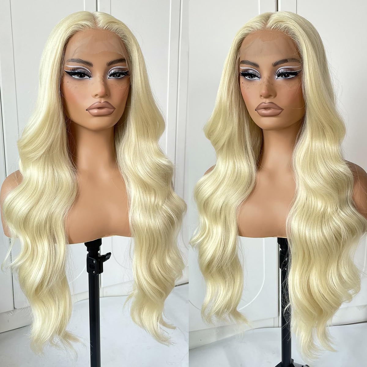 Women's Long Curly Wig with Medium Parting Heat-Resistant Synthetic Fiber Daily Wear teemdrop