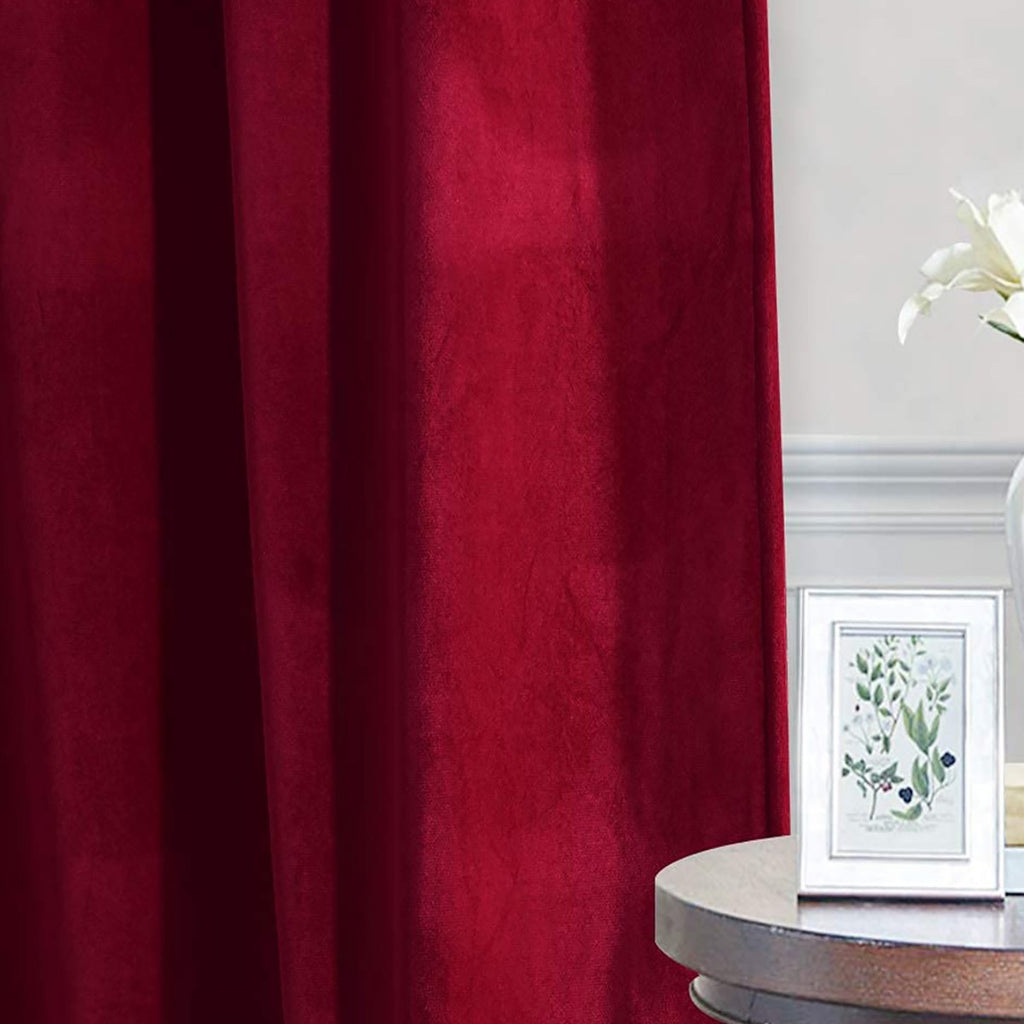 Solid Color Dutch Velvet Curtain Rod Pocket Ring Top High Shading Window Drapery teemdrop