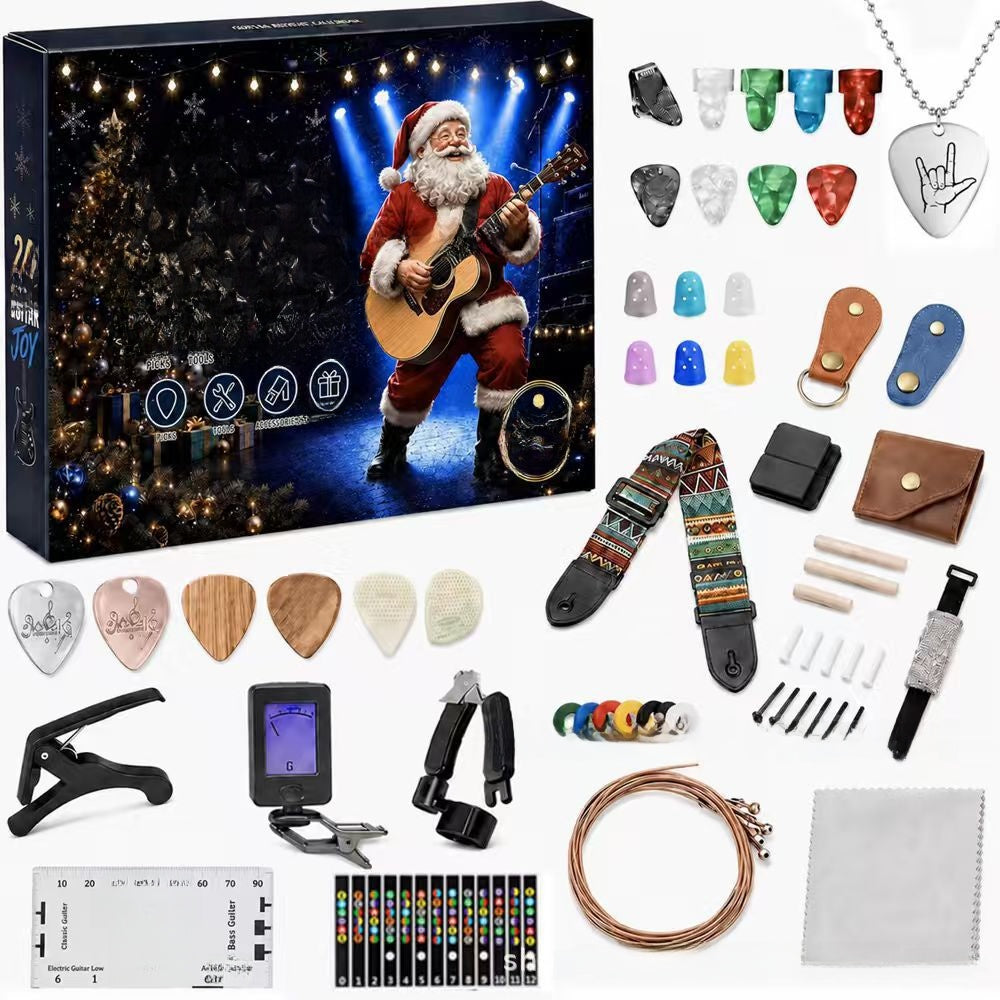 Guitar pick Christmas countdown blind box teemdrop