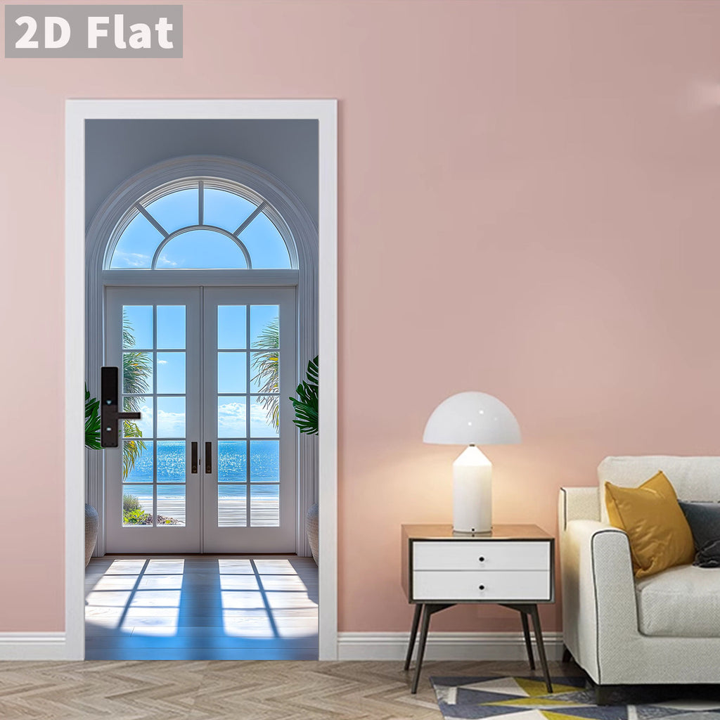 Creative Wooden Door Refurbished Door Stickers Wall Stickers teemdrop