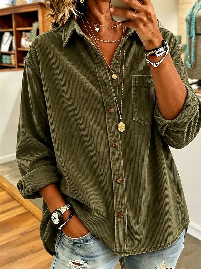 Casual loose-fitting thick shirt teemdrop