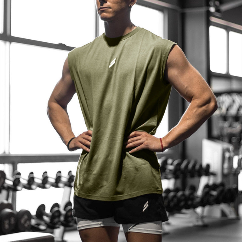Men's Quick-Dry Bird-Eye Fabric Sleeveless Sports Training Vest teemdrop