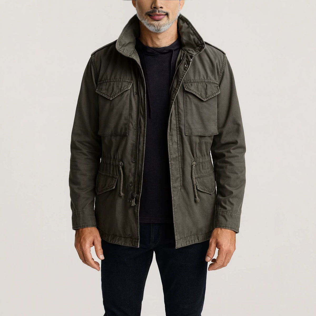 Men's Casual Multi-Pocket Long-Sleeve Jacket teemdrop