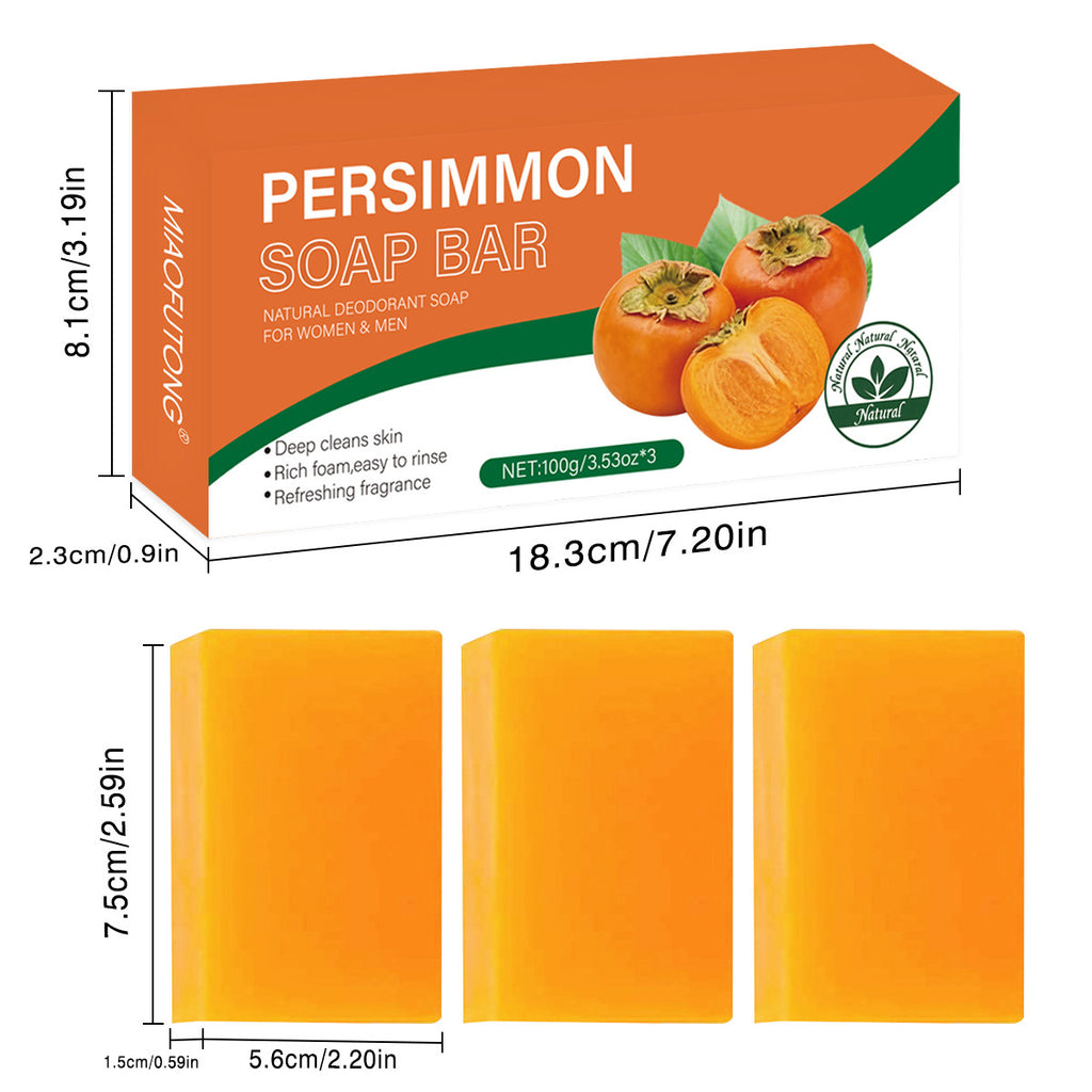 Persimmon Extract Deodorizing Moisturizing Handmade Body Soap teemdrop