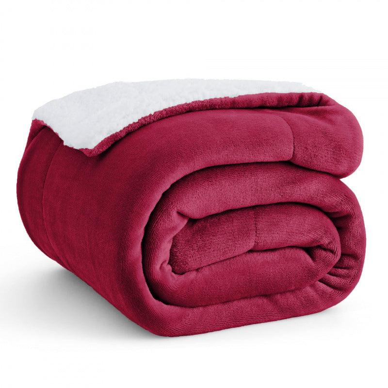 Double-Sided Warm Plush Flannel Blanket teemdrop