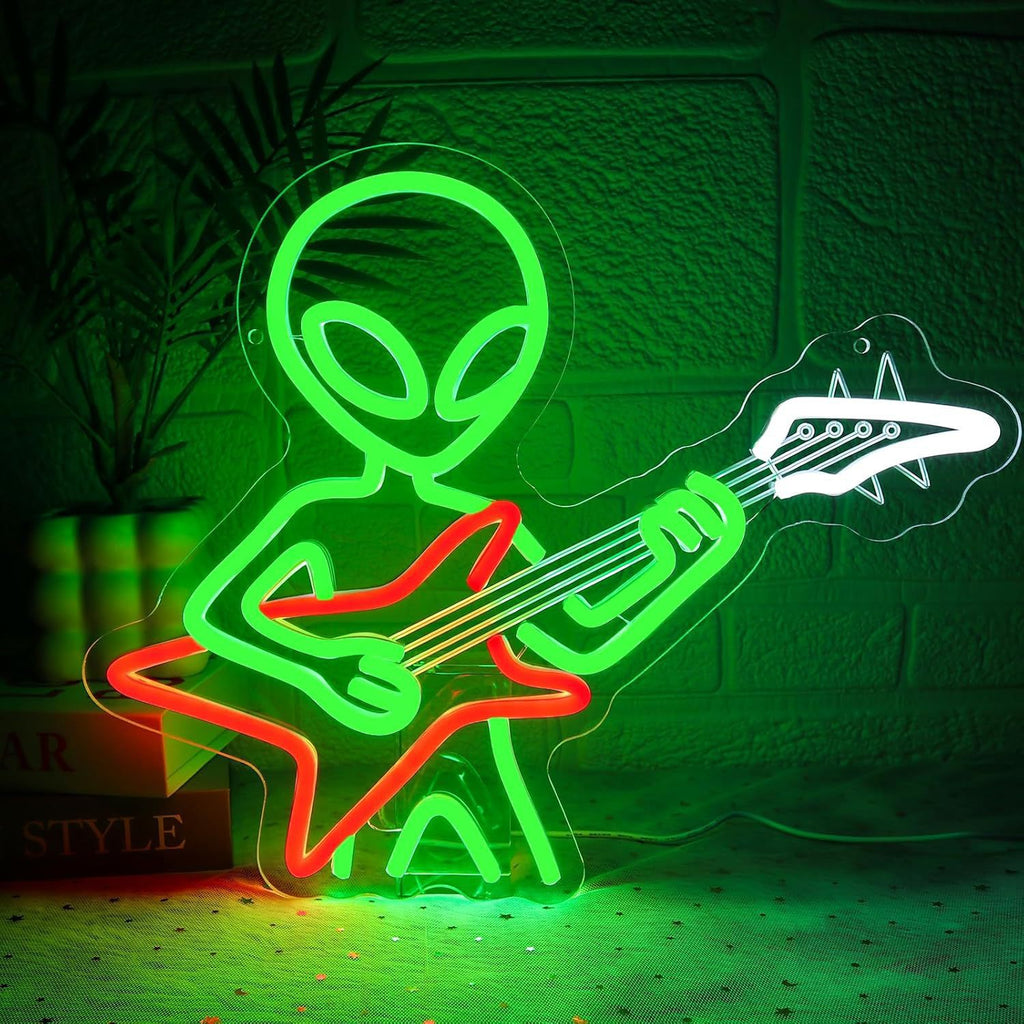 Alien UFO LED Neon Sign Light for Bedroom Game Room Bar Party Decoration teemdrop