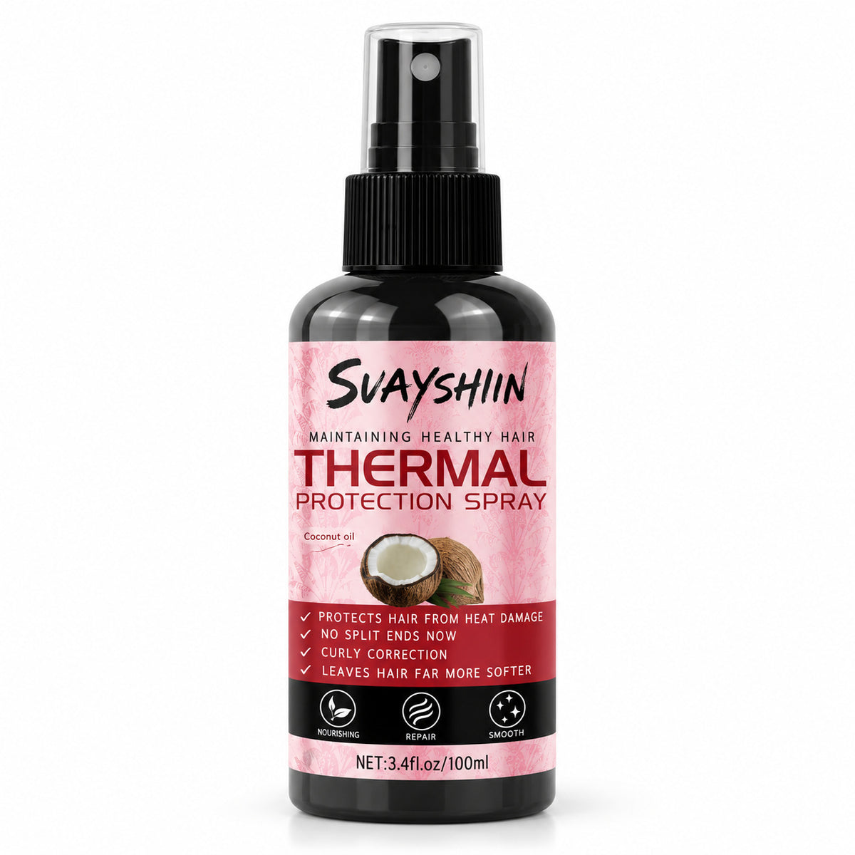 Coconut oil heat protection spray teemdrop