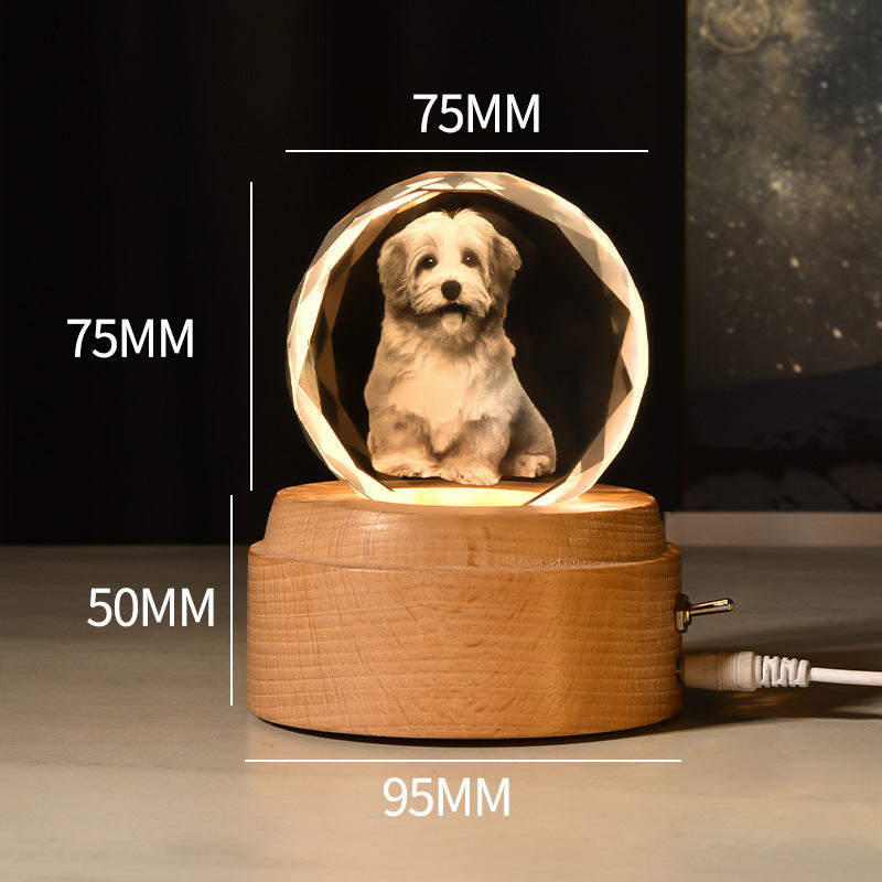 Rotating Crystal Ball Music Box