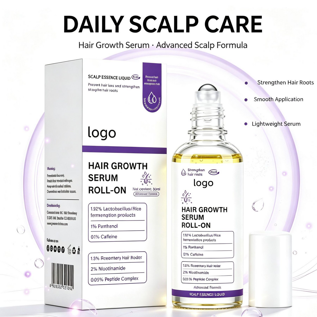 Rosemary Scalp Nourishment Roll-On Essence for Gentle Hair Care teemdrop