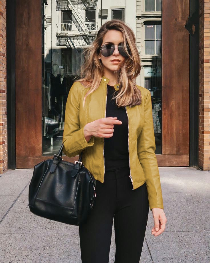 Womens PU Leather Jacket