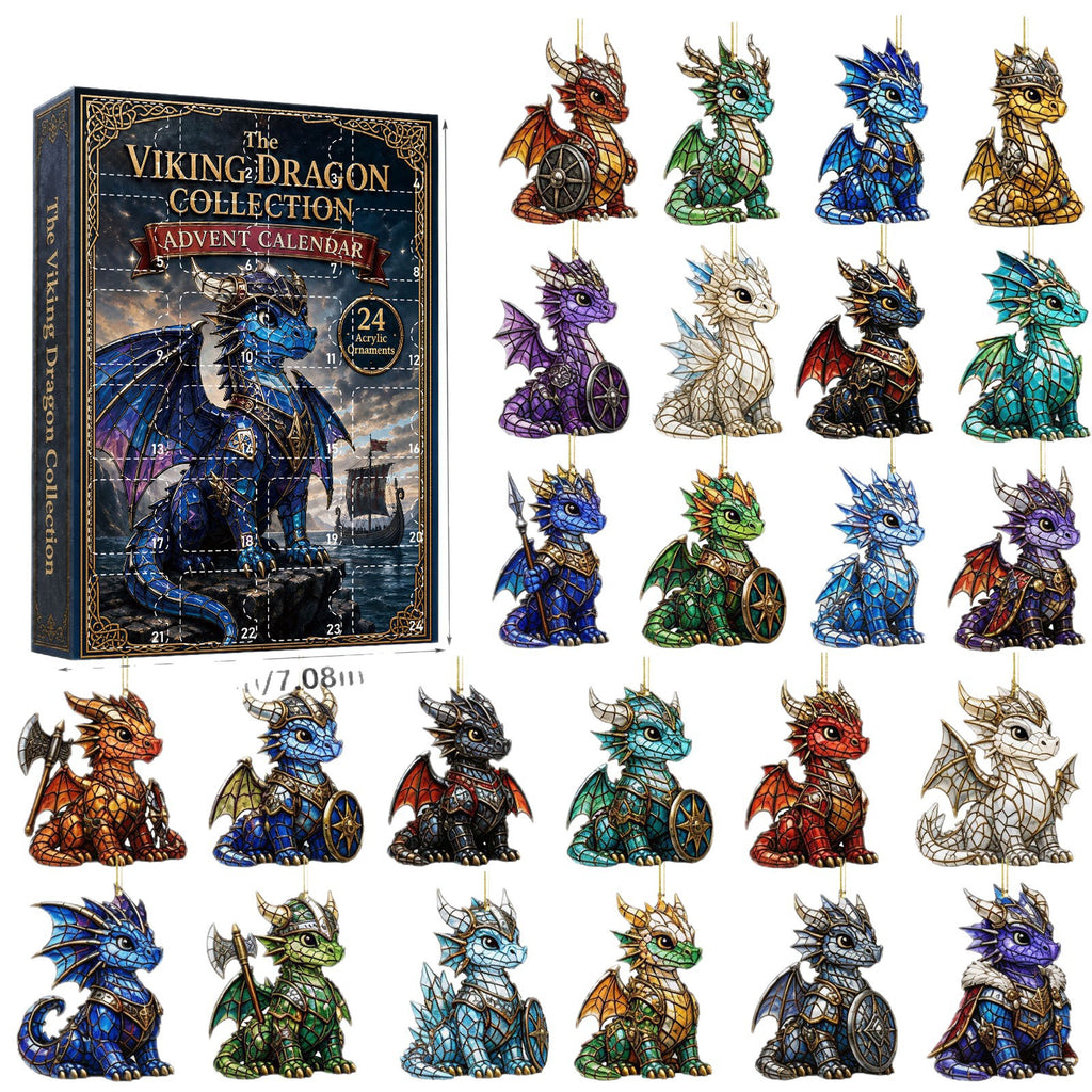 24-Day Dragon Ornament Christmas Countdown Blind Box