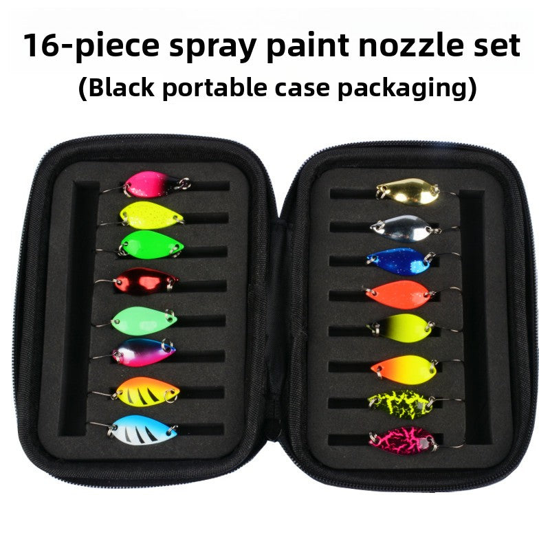 16-Piece Metal Rotating Sequin Bionic Fishing Lure Kit with Portable Bag teemdrop