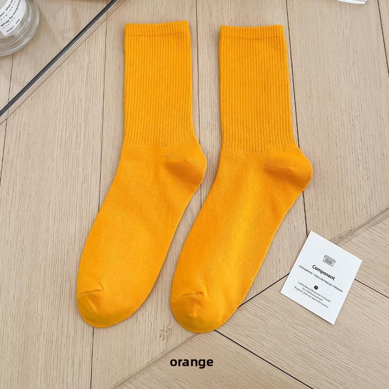 Unisex Combed Cotton Mid-Calf Socks teemdrop