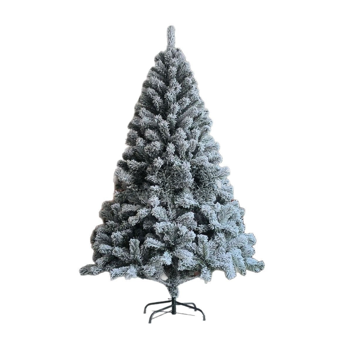 PVC Artificial Christmas Tree, Floor Standing Full Size Christmas Tree with Iron Base, for Home Mall Hotel Decoration, 120-240CM teemdrop
