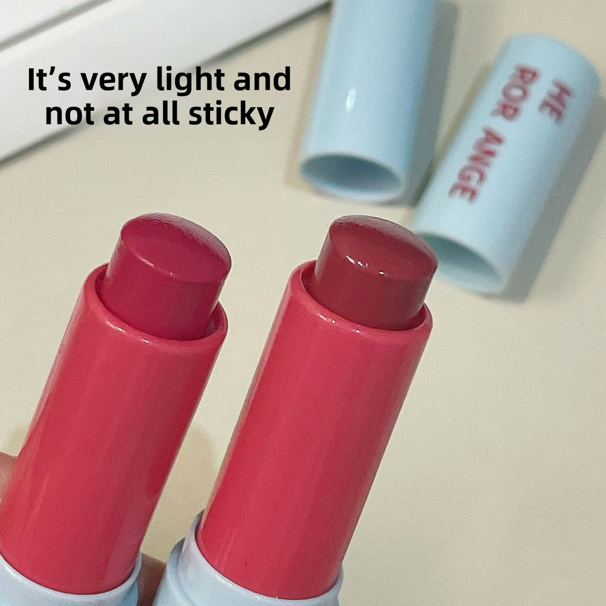 Clear and transparent water-sensitive stick high-gloss bright and tender blush lipstick teemdrop